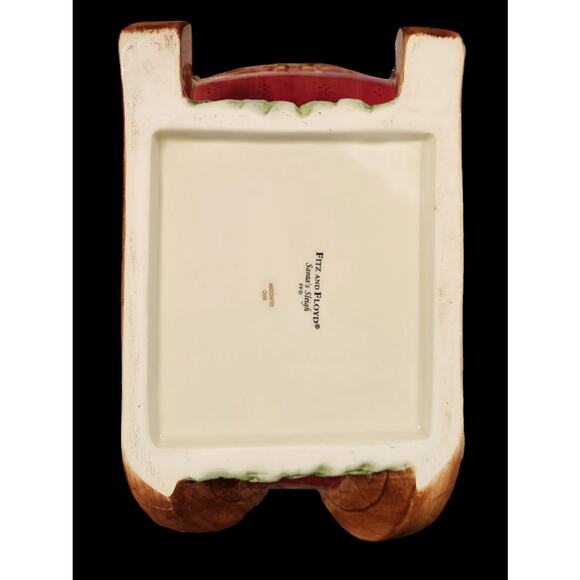 Fitz and Floyd Santa's Sleigh Cookie Jar 2003 Excellent condition 12×14×7 - Picture 7 of 9